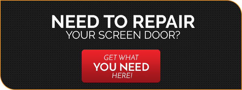 Black background with text "Need to repair your screen door? Get what you need here!"