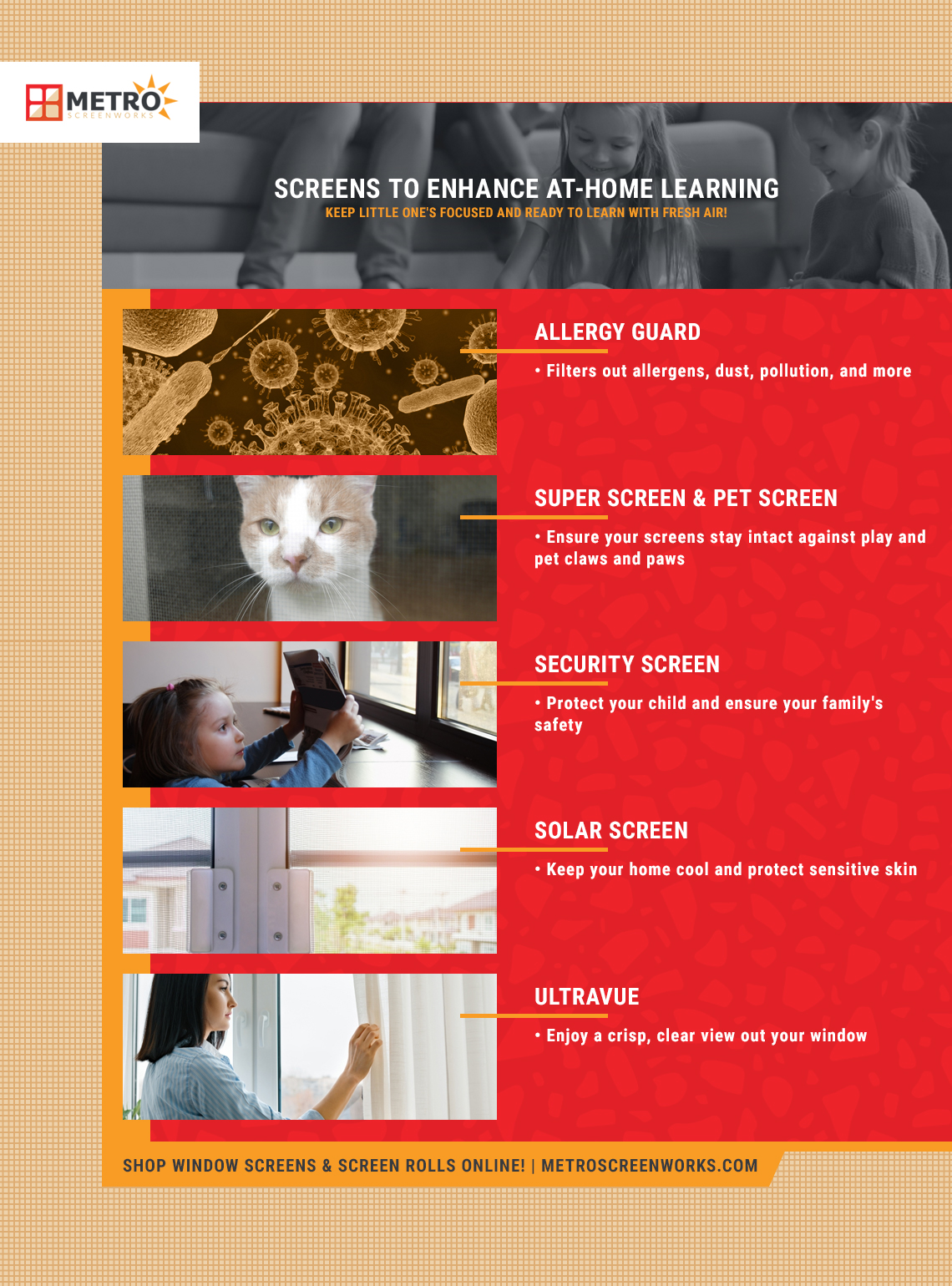 Infographic about screens to enhance at-home learning