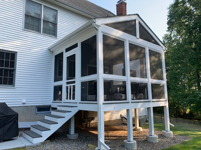 Screened in porch enclosure